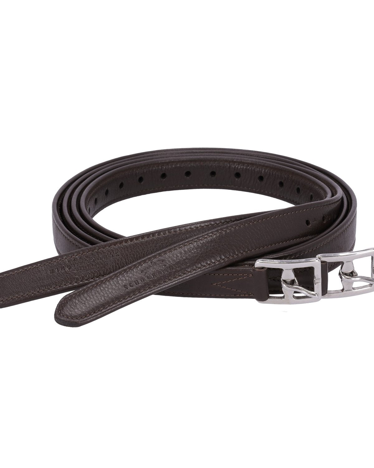 Schockemohle Stirrup leathers Colorado soft espresso/silver