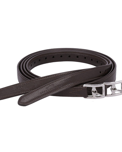 SCHOCKEMOHLE COLORADO SOFT ESPRESSO Stirrup Leathers - Premium Leather, Silver Buckles, Durable, Equestrian Riding Gear