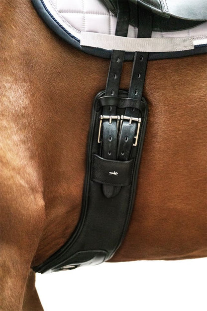 Schockemohle Dressage Elasticated Girth Pittsburgh Stretch black/silver | Equiflair