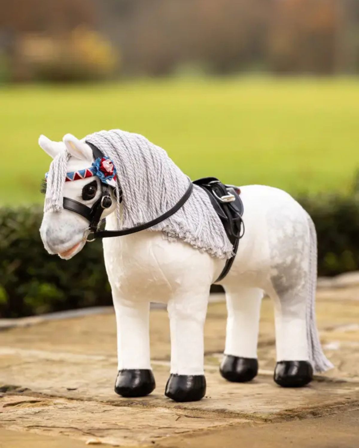 LeMieux Toy Pony with Showing Numnah - Brown. Kids' Equestrian Toy Horse. Miniature Pony Tack Accessory.