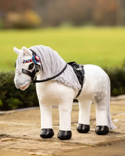 LeMieux Toy Pony with Showing Numnah - Brown. Kids' Equestrian Toy Horse. Miniature Pony Tack Accessory.