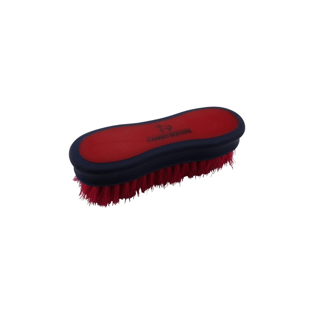 Cameo Equine Red and Navy Face Brush - Soft Bristles, Cameogrip, Horse Grooming