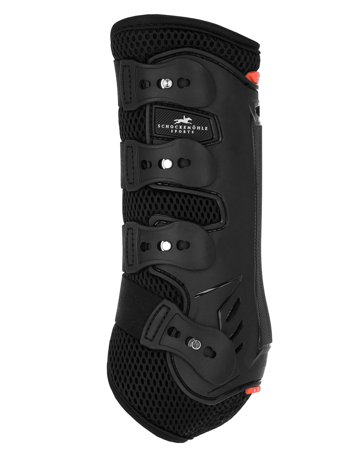 Schockemohle Air Flow Dressage Hind Boots - Black. Protective Horse Legwear for Dressage Training. Breathable & Shock-Absorbing.