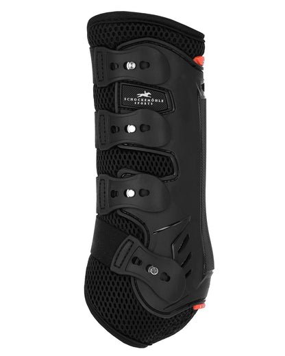 Schockemohle Air Flow Dressage Hind Boots - Black. Protective Horse Legwear for Dressage Training. Breathable & Shock-Absorbing.