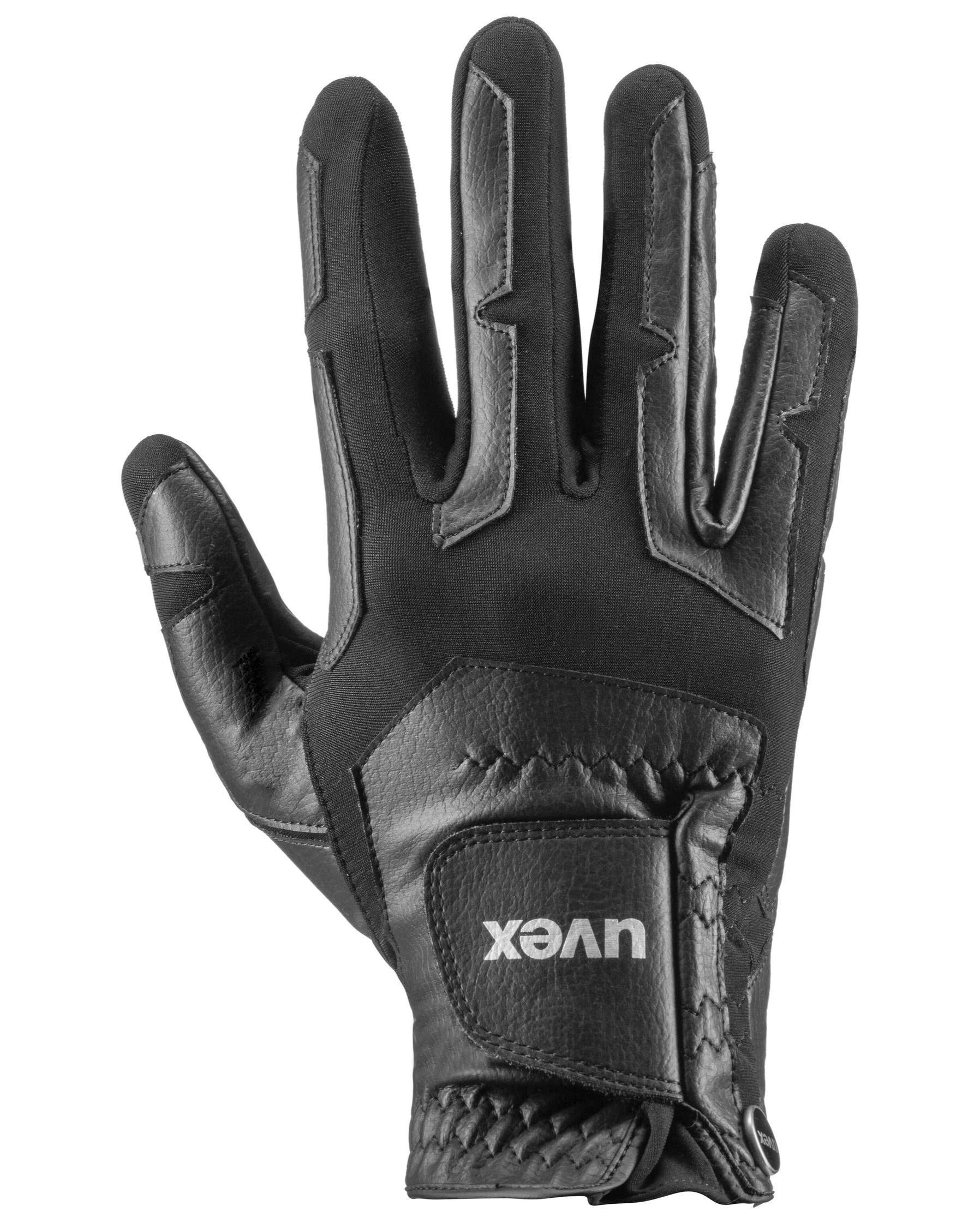 UVEX Ventraxion Plus Black Riding Glove: High-Performance Equestrian Glove, Touchscreen Compatible