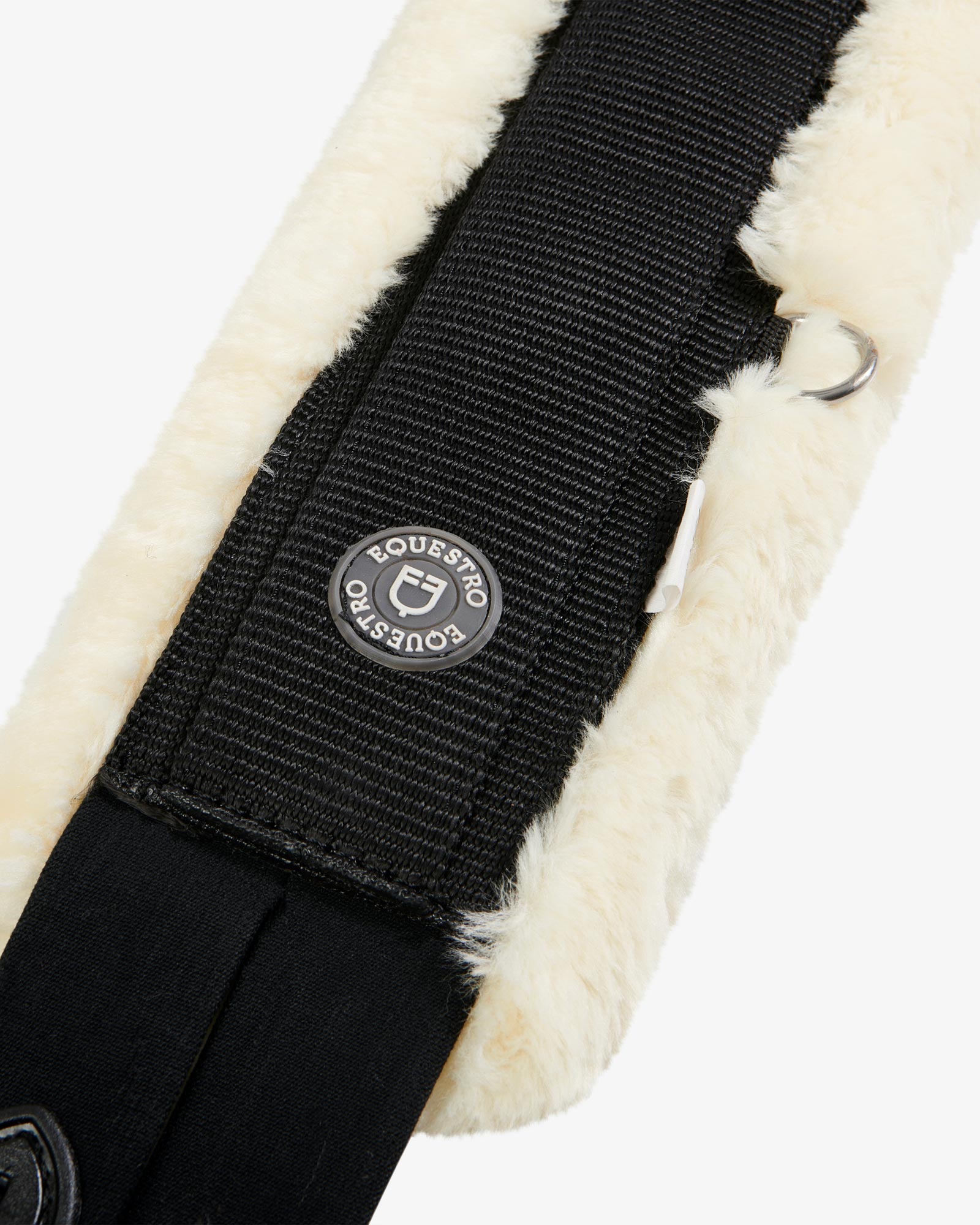Equestro Candice Jump Girth In Nylon With Synthetic Wool Black