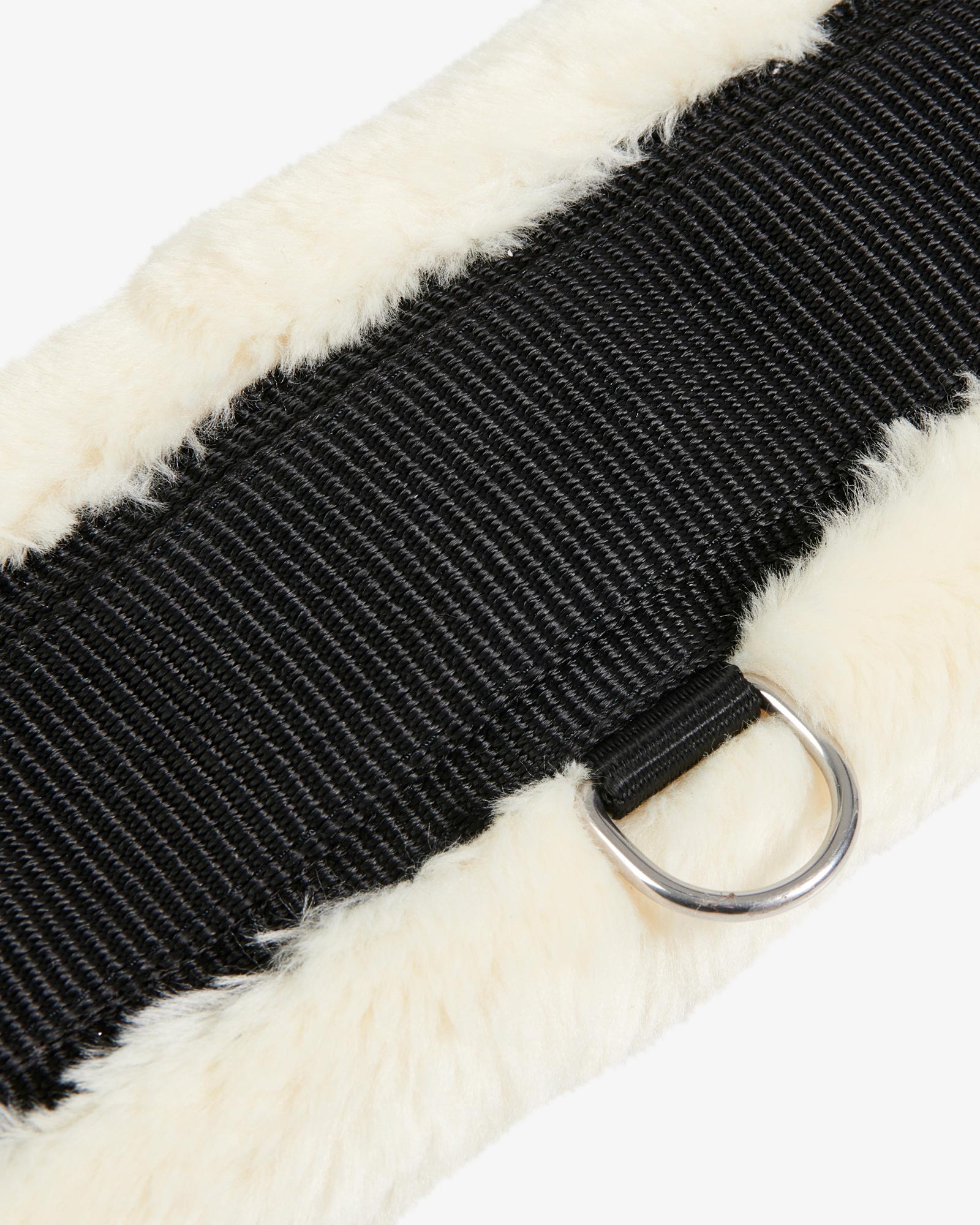 Equestro Candice Jump Girth In Nylon With Synthetic Wool Black