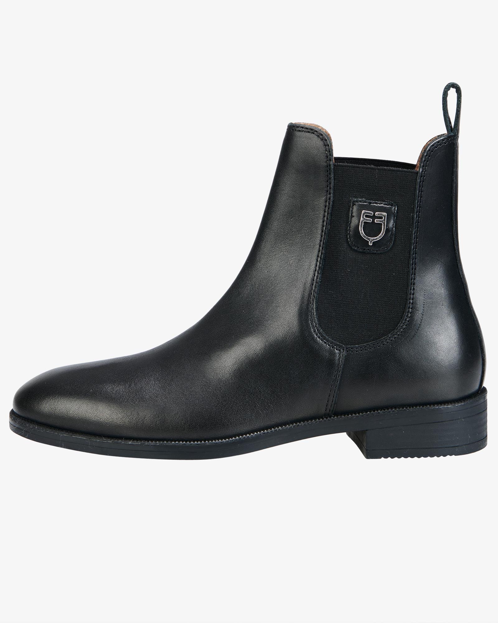 Equestro Unisex Ankle Boots With Side Elastics Black
