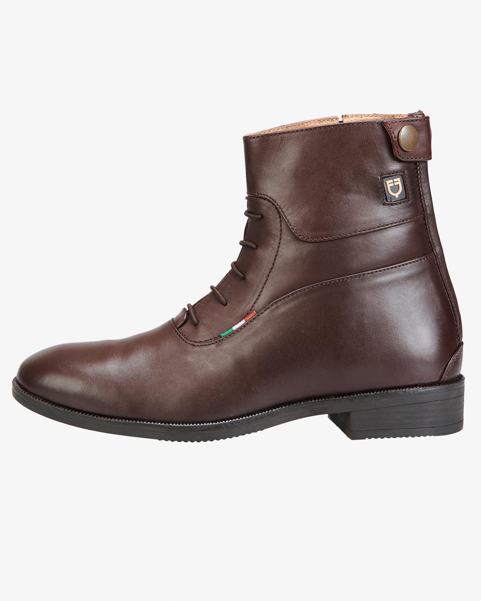 Equestro Vesuna Unisex Ankle Boots With Laces Dark Brown