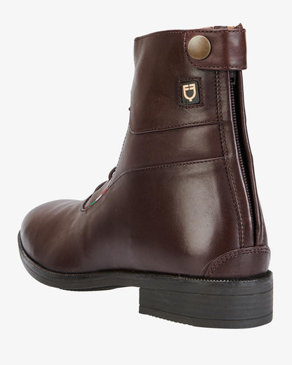 Equestro Vesuna Unisex Ankle Boots With Laces Dark Brown