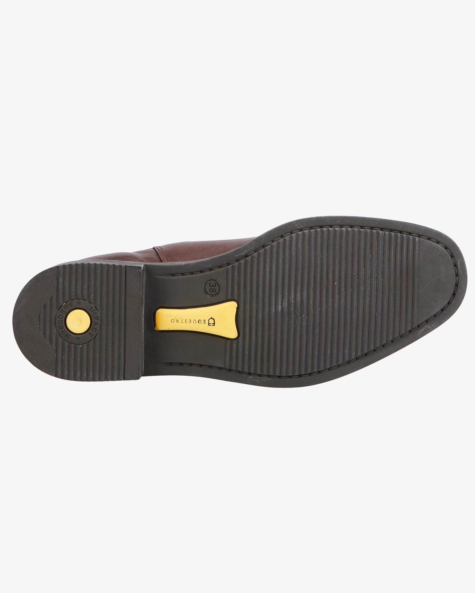 Equestro Unisex Dark Brown Ankle Boots - Jodhpur Riding Boots with Side Elastics