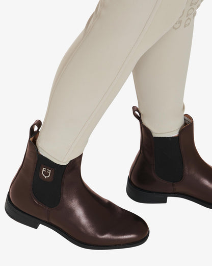 Equestro Dark Brown Jodhpur Boots: Leather Ankle Boots with Side Elastics, Unisex Equestrian Footwear
