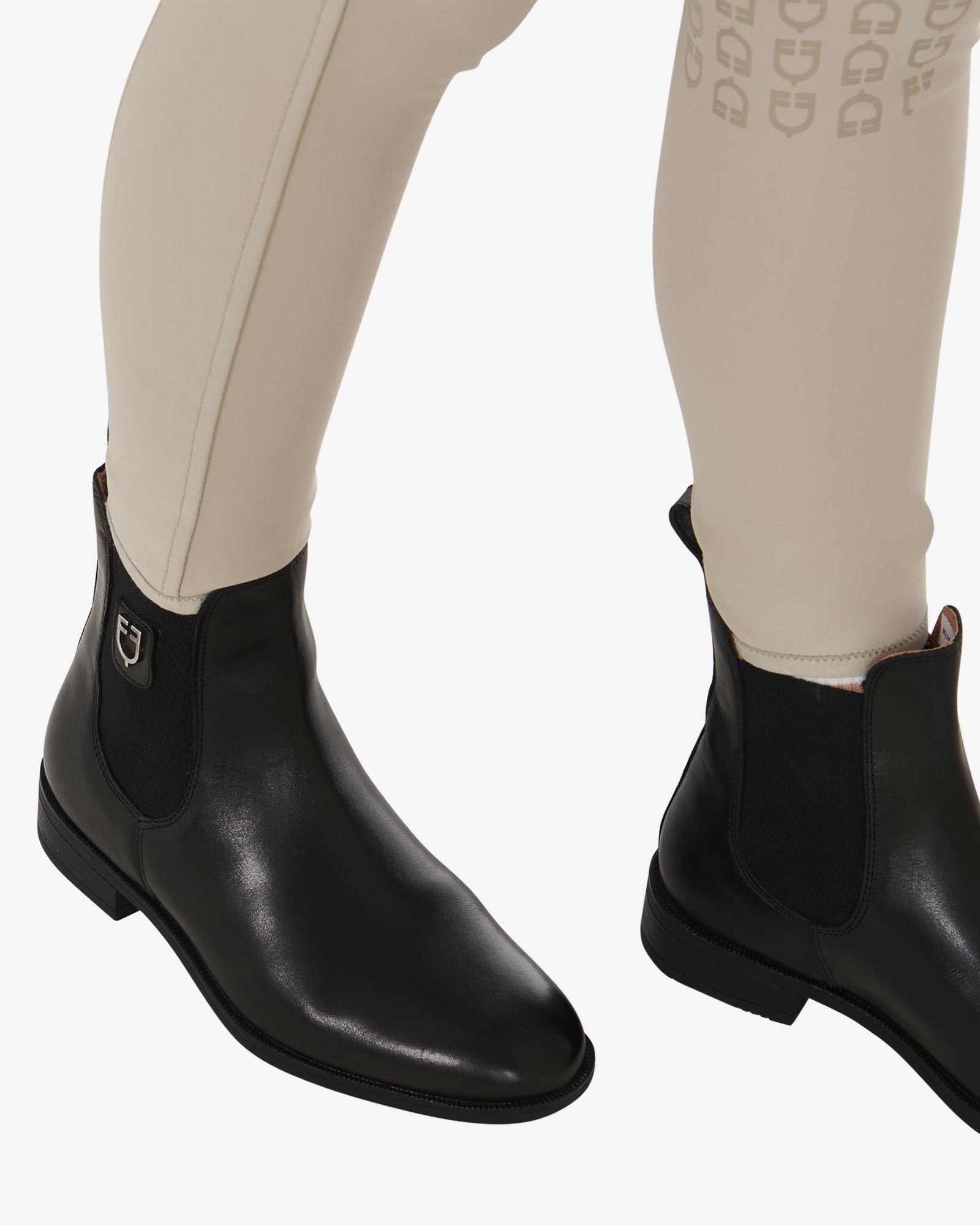 Equestro Unisex Ankle Boots With Side Elastics Black