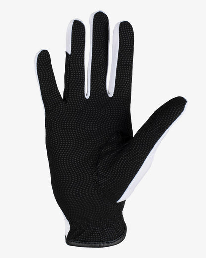 Equestro Gloves In Technical Fabric With Multicolor Logo White Black