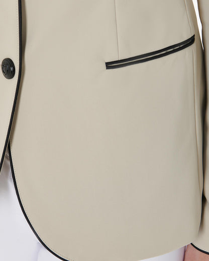 Equestro Women's Three Button Competition Jacket Oxford Tan