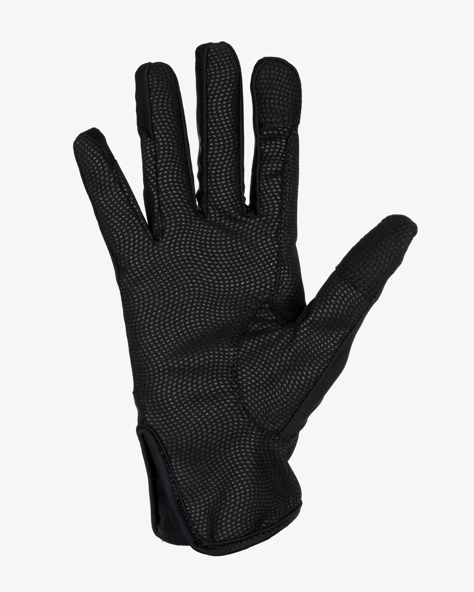 Equestro Women's Gloves In Special Elastane Fabric With Logo Black