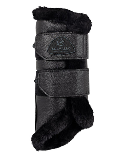 Acavallo Front Brushing Boots Eco-Leather & Faux Sheepskin Black