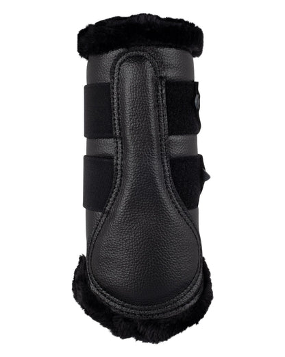 Acavallo Front Brushing Boots Eco-Leather & Faux Sheepskin Black