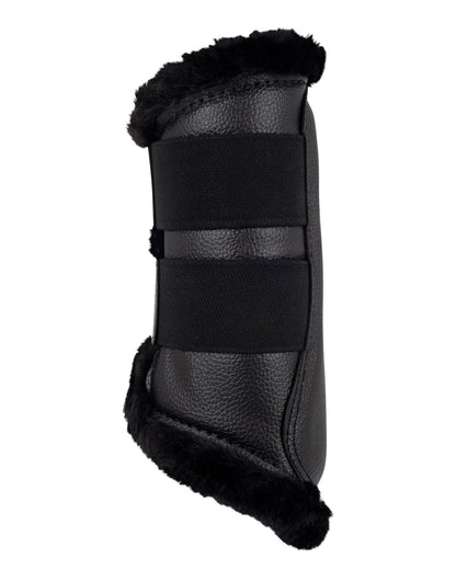 Acavallo Front Brushing Boots Eco-Leather & Faux Sheepskin Black