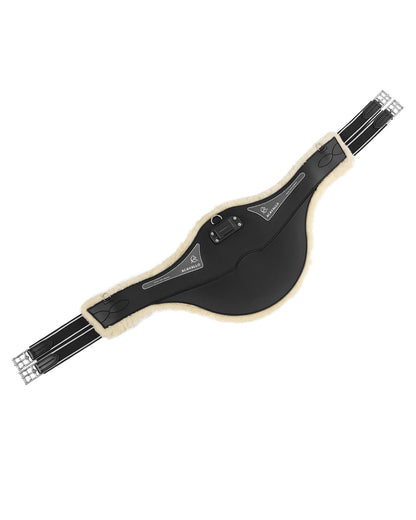 Acavallo Jumping Stud Guard Girth Classic Gel Pvc Detachable Faux Sheepskin Black