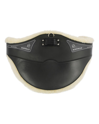 Acavallo Jumping Stud Guard Girth Classic Gel Pvc Detachable Faux Sheepskin Black