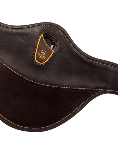 Acavallo Jumping Stud Guard Girth Leather & Gel Dark Brown