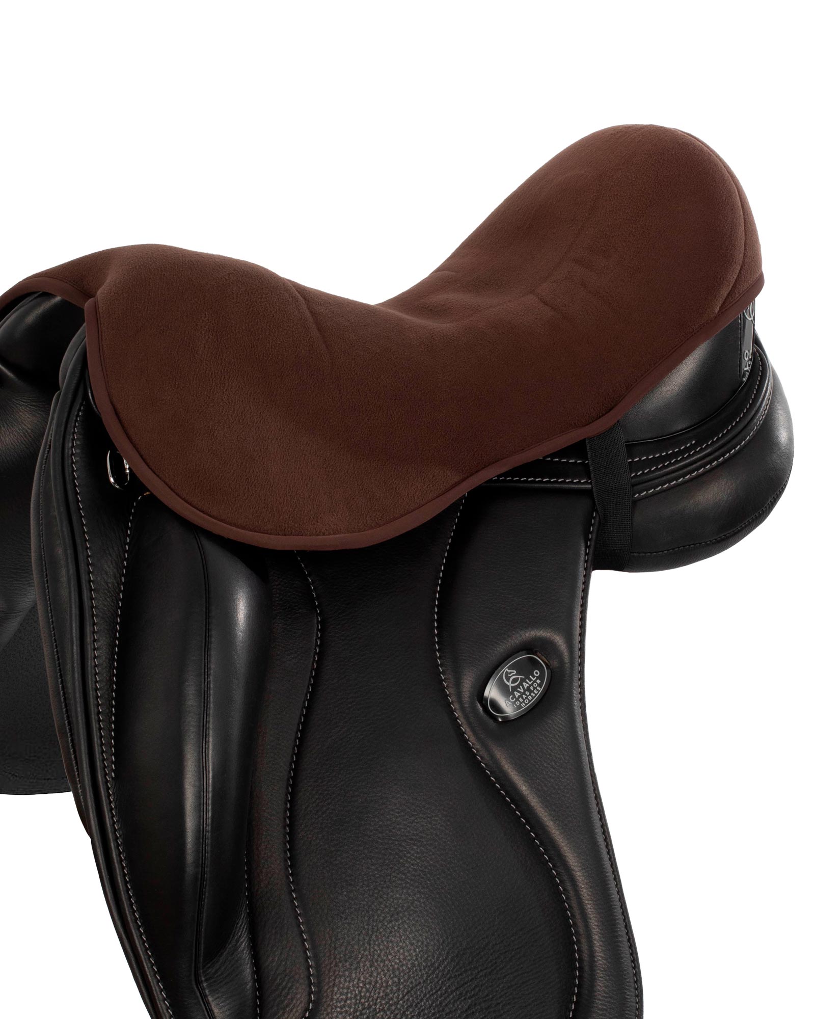 Acavallo Ortho-Coccyx Seat Saver Dressage Classic Gel-In Dri-Lex 20mm Brown
