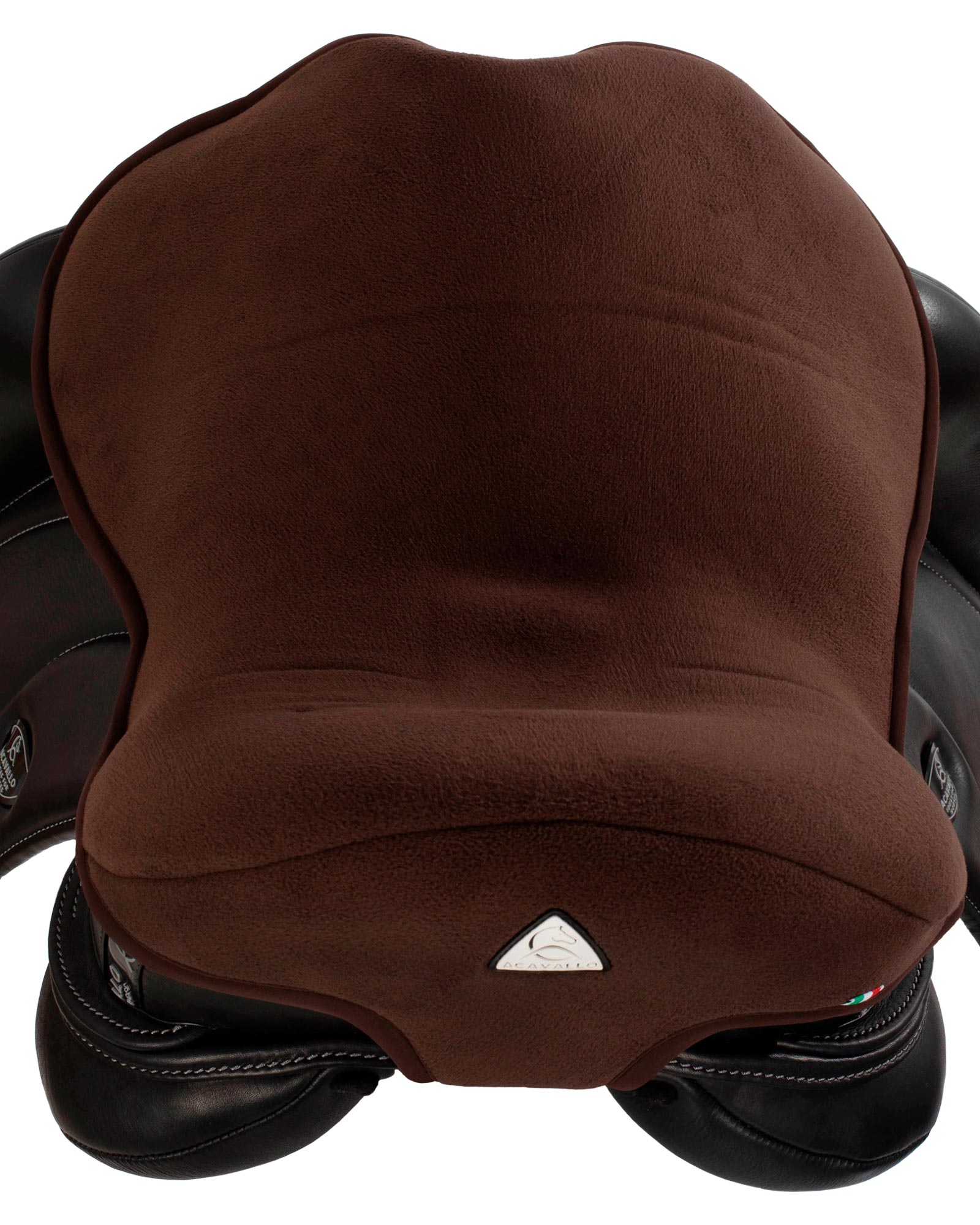 Acavallo Ortho-Coccyx Seat Saver Dressage Classic Gel-In Dri-Lex 20mm Brown