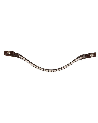 Acavallo Browband Calfskin & Pearls Dark Brown