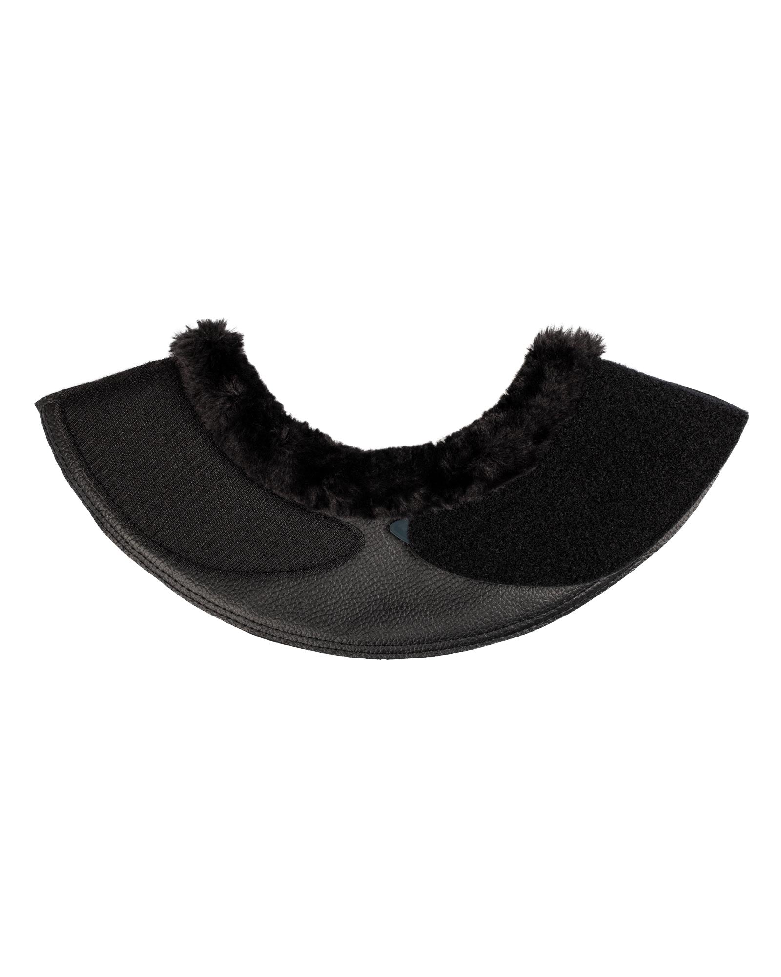 Acavallo Bell Boots Faux Sheepskin & Hook-And-Loop Closure Black