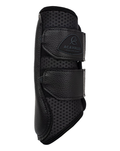 Acavallo Front Brushing Boots Perforated Neoprene Black