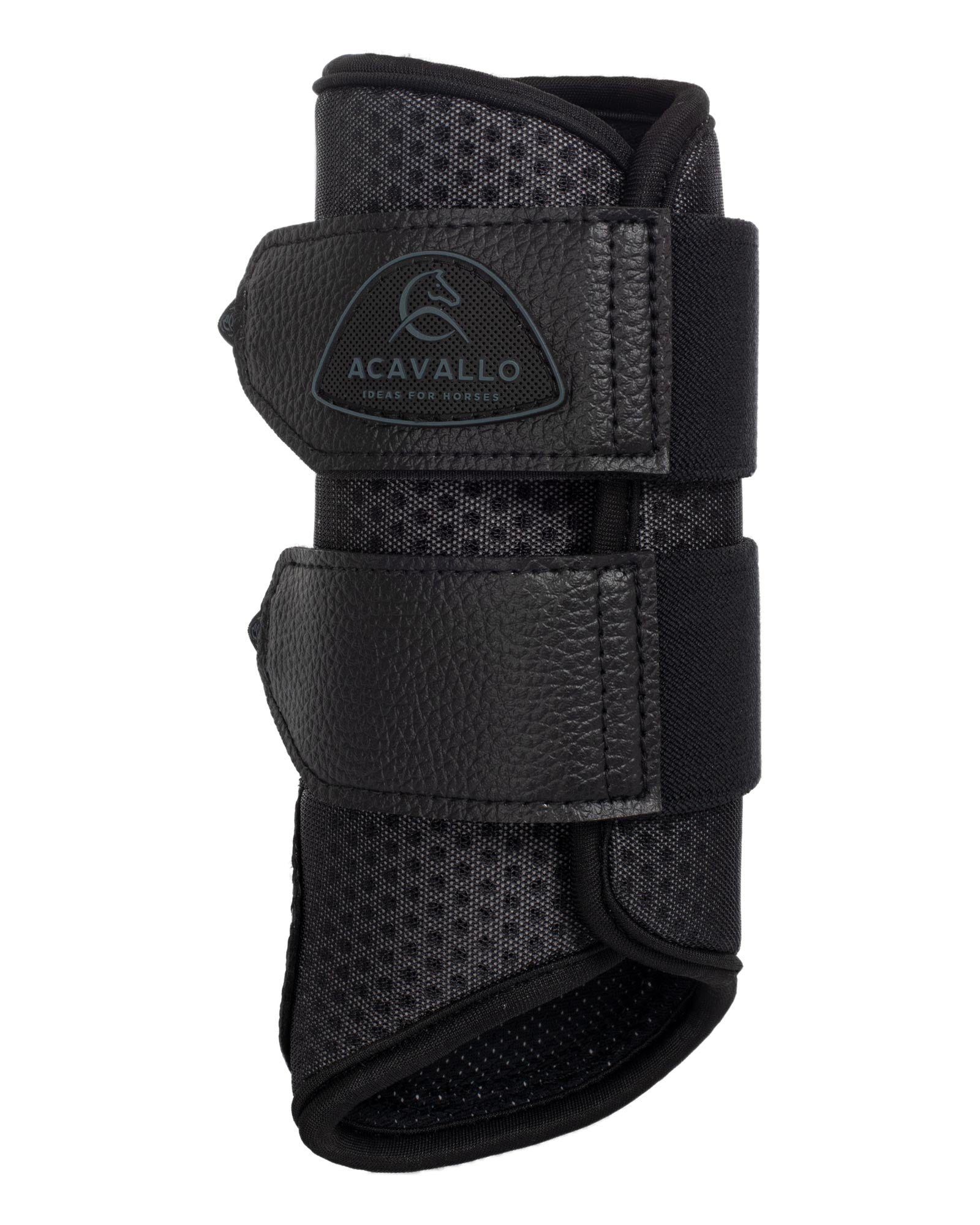 Acavallo Front Brushing Boots Perforated Neoprene Black