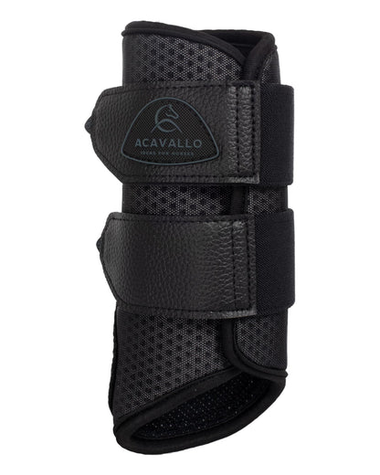 Acavallo Front Brushing Boots Perforated Neoprene Black