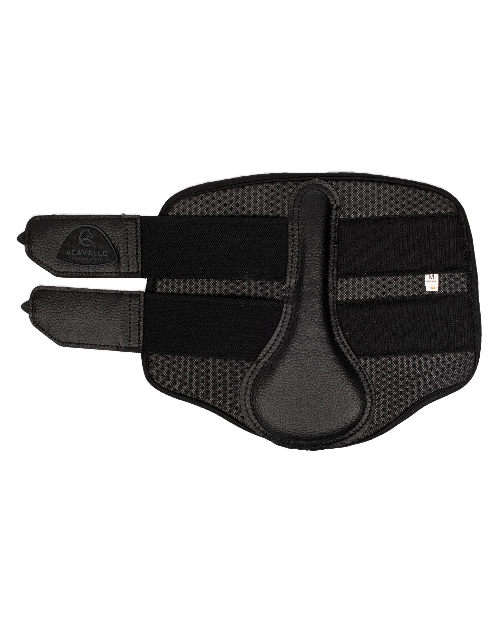 Acavallo Front Brushing Boots Perforated Neoprene Black