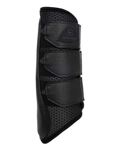 Acavallo Hind Brushing Boots Perforated Neoprene Black