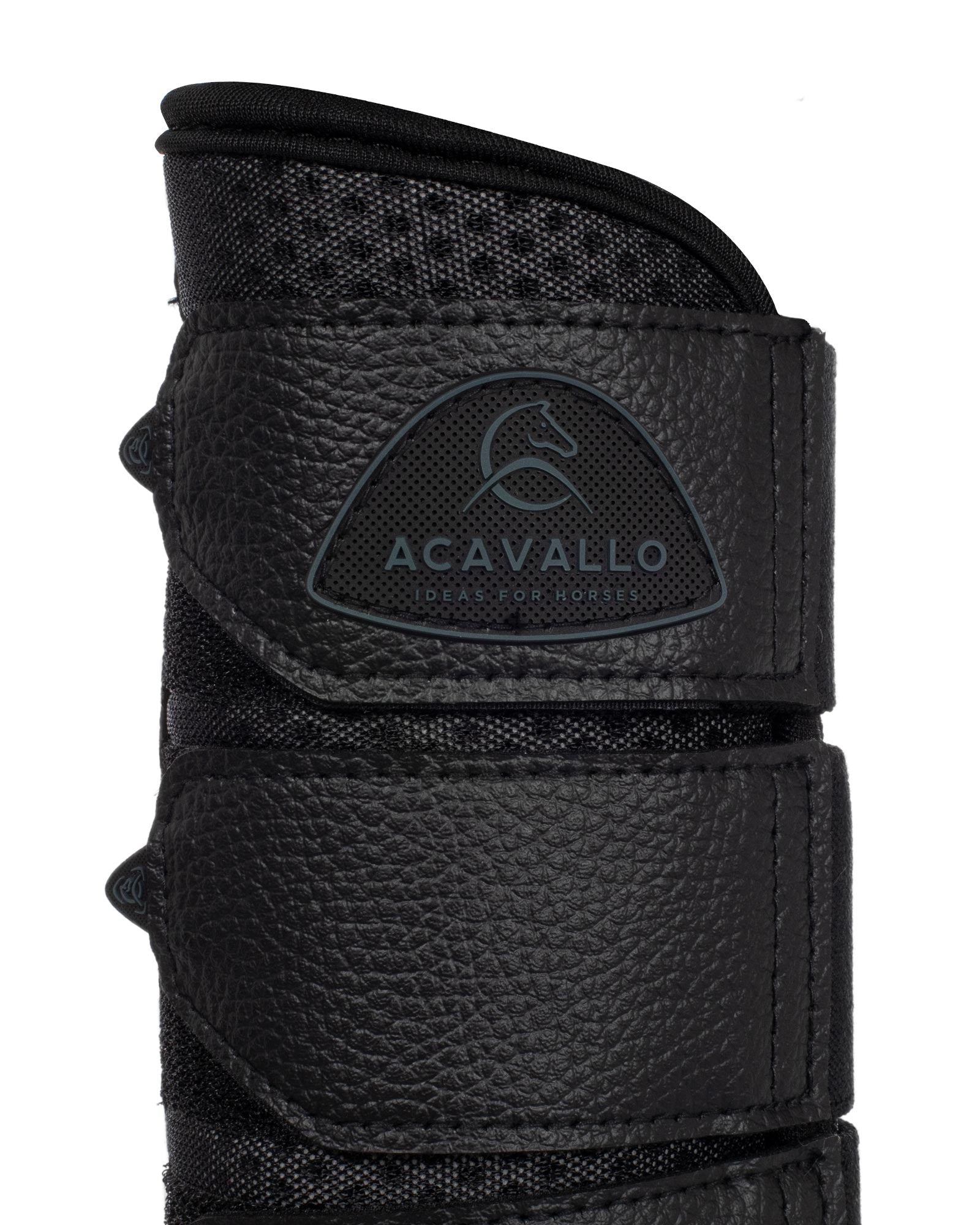 Acavallo Hind Brushing Boots Perforated Neoprene Black