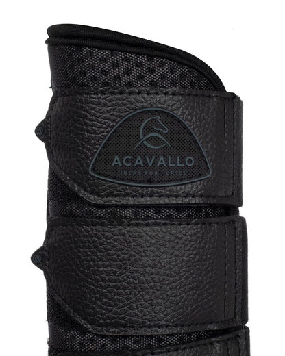 Acavallo Hind Brushing Boots Perforated Neoprene Black