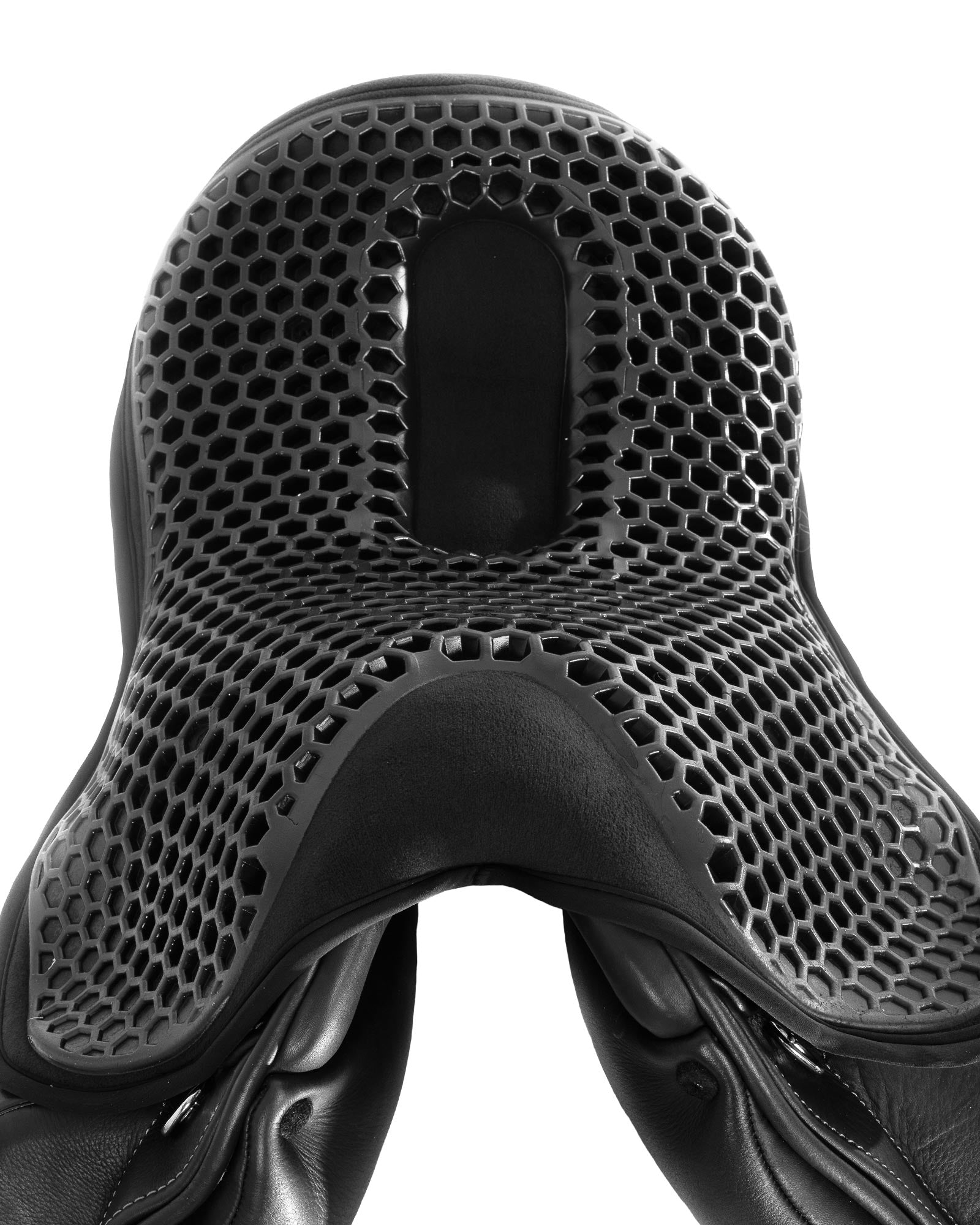 Acavallo Ortho-Coccyx Seat Saver Dressage Hexagonal Gel-Out Dri-Lex 20mm Black