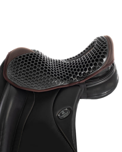 Acavallo Ortho-Coccyx Seat Saver Dressage Hexagonal Gel-Out Dri-Lex 20mm Brown