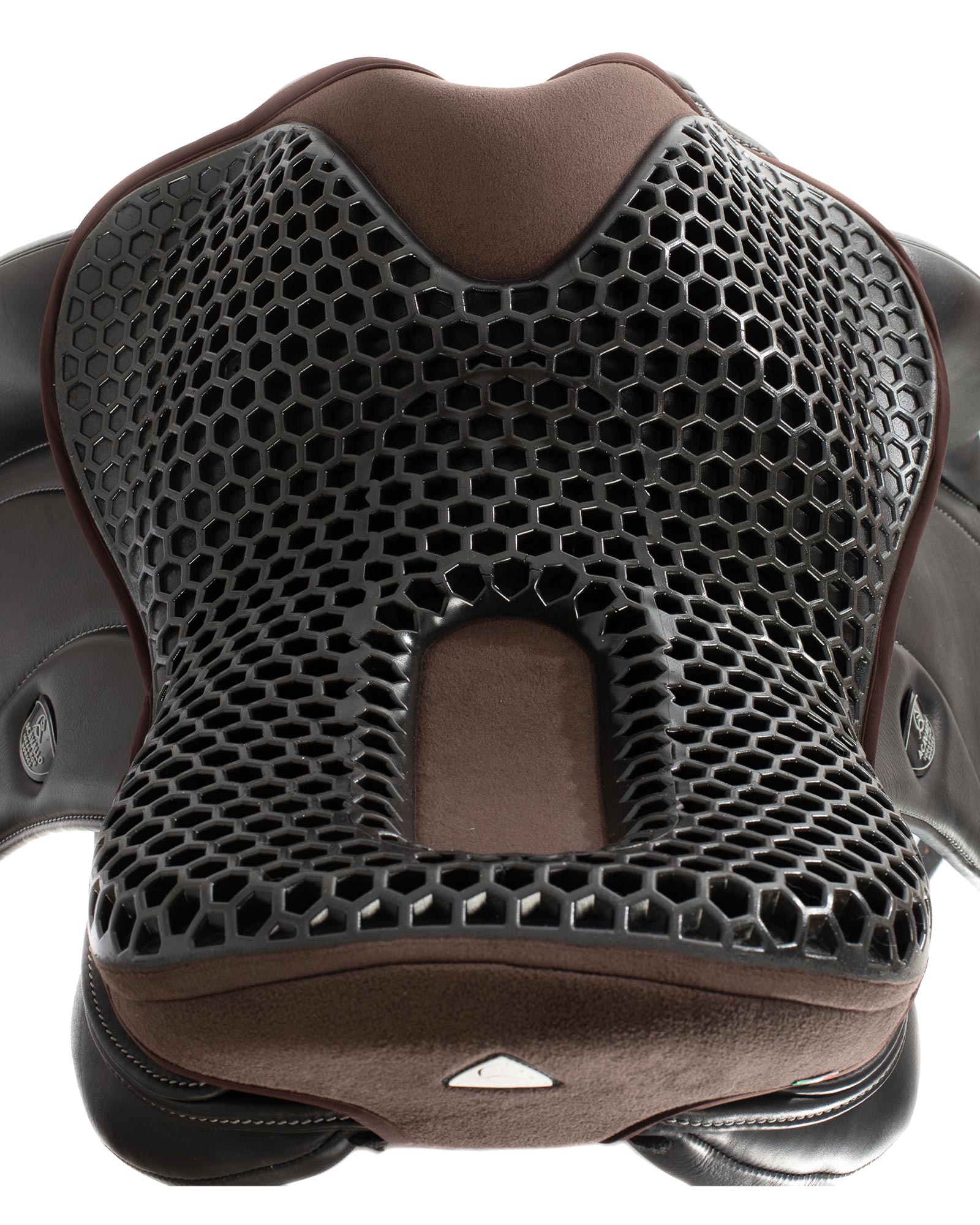 Acavallo Ortho-Coccyx Seat Saver Dressage Hexagonal Gel-Out Dri-Lex 20mm Brown