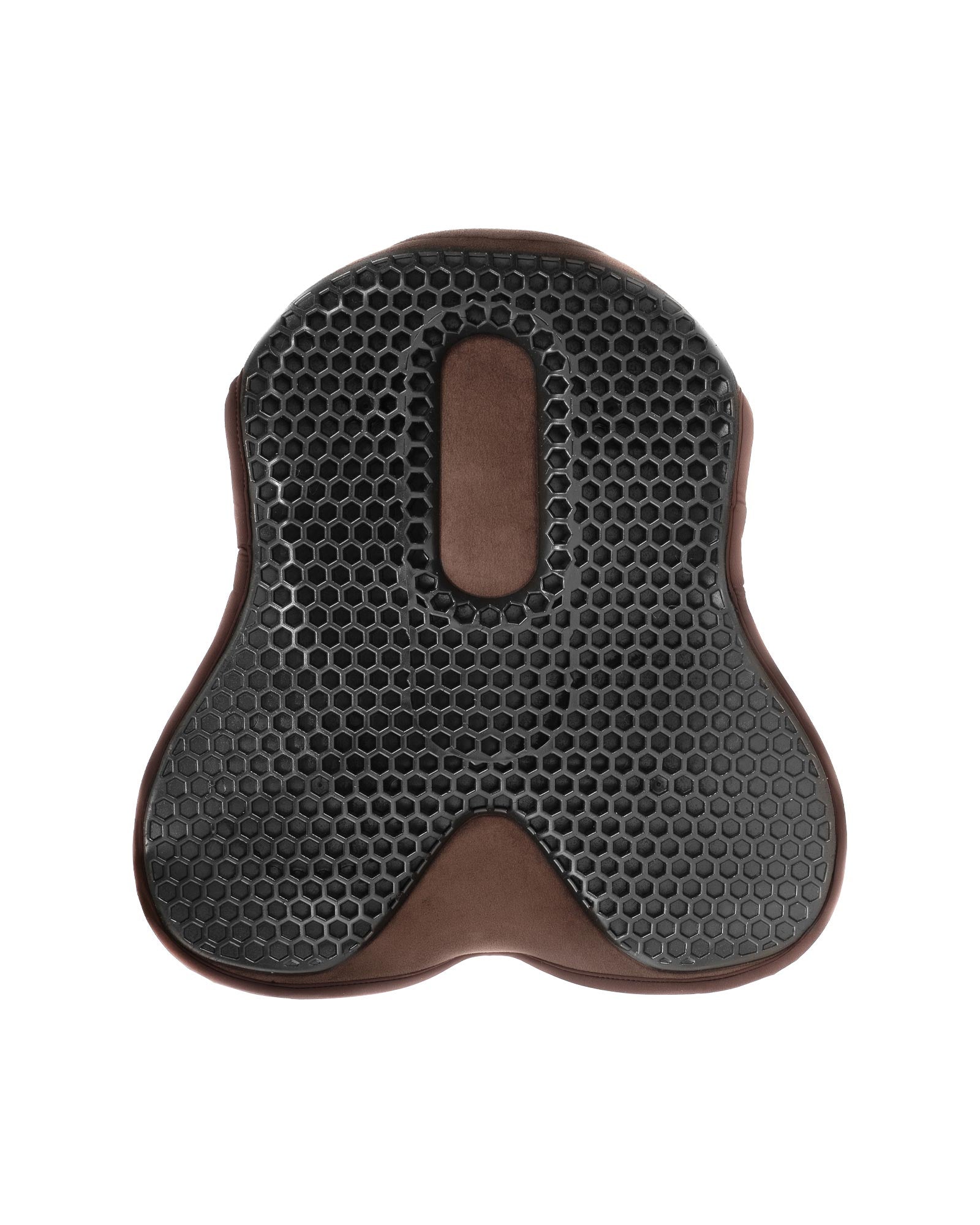 Acavallo Ortho-Coccyx Seat Saver Dressage Hexagonal Gel-Out Dri-Lex 20mm Brown