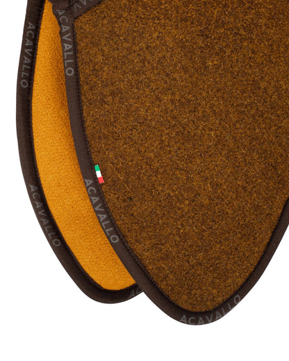 Acavallo Pad Mf Jccs Cw-3Ds Double Felt Flat Brown/Mustard