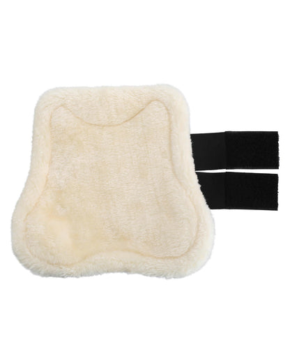 Acavallo Jumping Tendon Boots Faux Sheepskin & Hook-And-Loop Closure Black