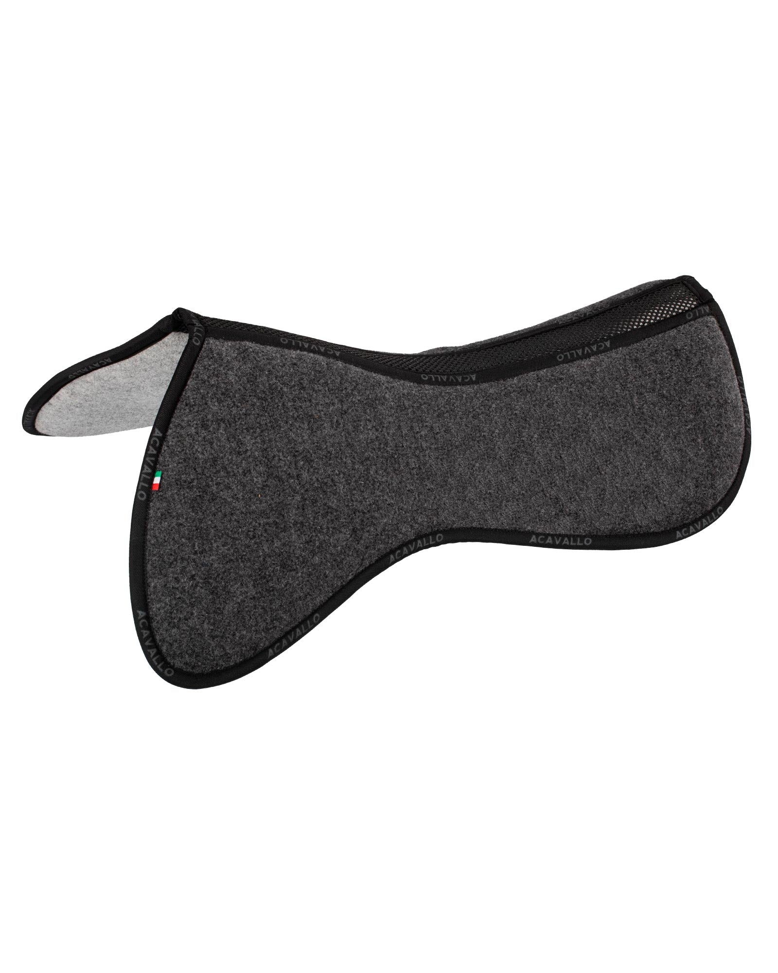Acavallo Pad Mf Jccs Cw-3Ds Double Felt Flat Charcoal/Grey | Equiflair