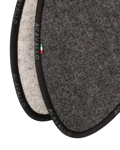Acavallo Pad Mf Jccs Cw-3Ds Double Felt Flat Charcoal/Grey