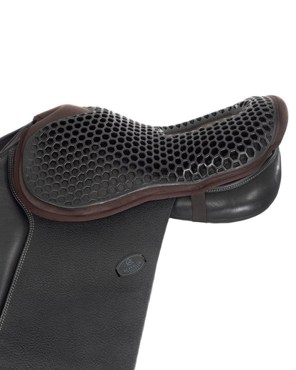 Acavallo Ortho-Coccyx Seat Saver Jumping Hexagonal Gel-Out Dri-Lex 20mm Brown