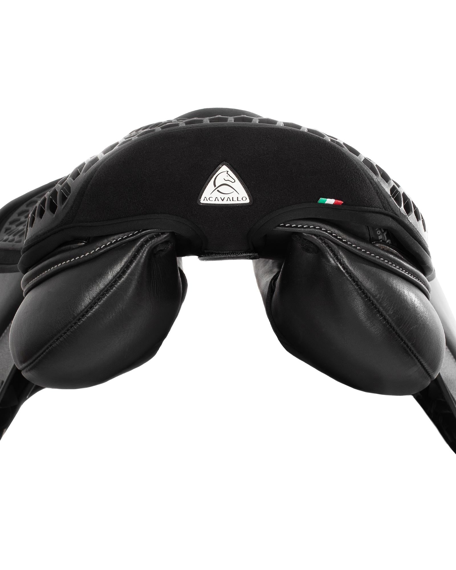 Acavallo Ortho-Coccyx Seat Saver Jumping Hexagonal Gel-Out Dri-Lex 20mm Black