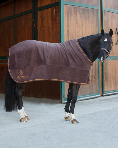 Acavallo Fleece Stable Rug 800G Brown/Orange