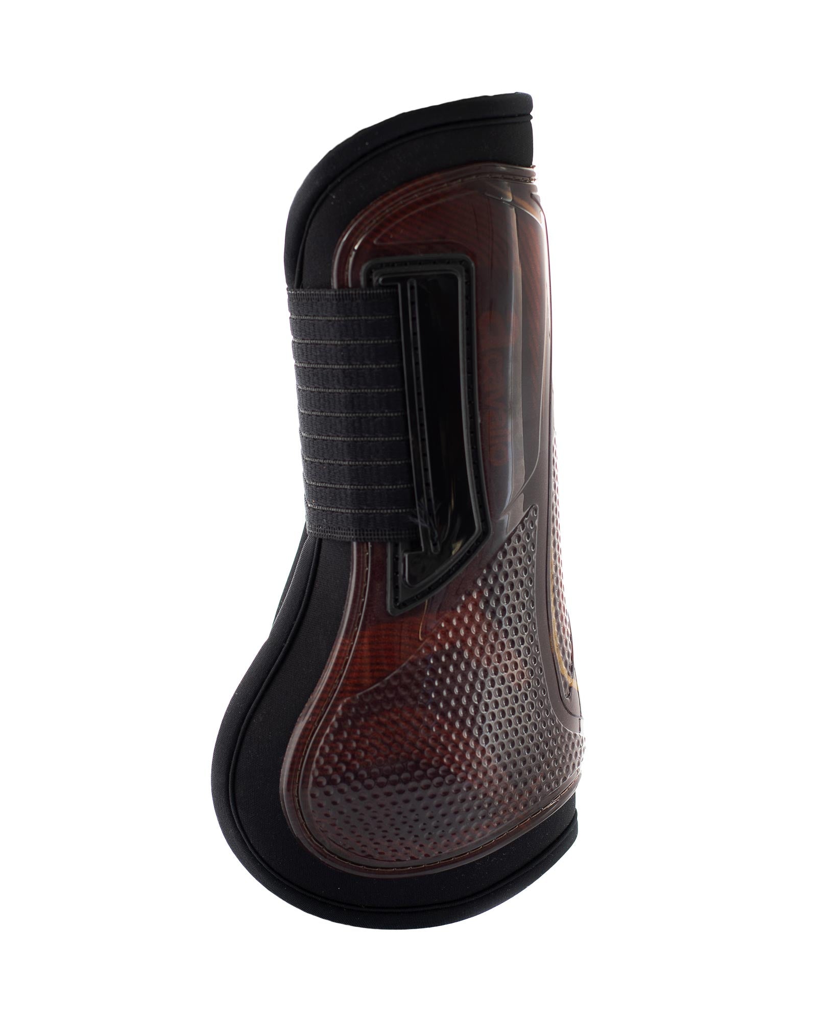 Acavallo Opera Gel Tendon Boots E-Click Fastening Brown/Titanium Gold