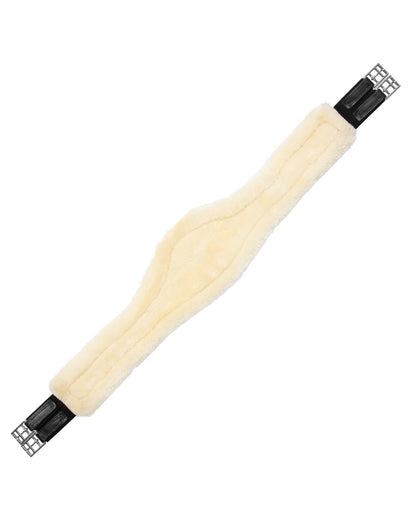 Acavallo Jumping Girth Leather & Removable Faux Sheepskin Black